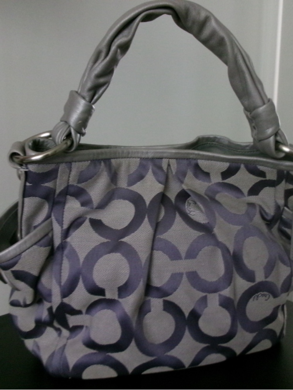 Coach 13427 Op Art Signature C Hobo with matching wallet!! Lavender - Picture 2 of 11